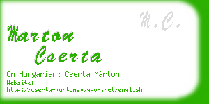 marton cserta business card